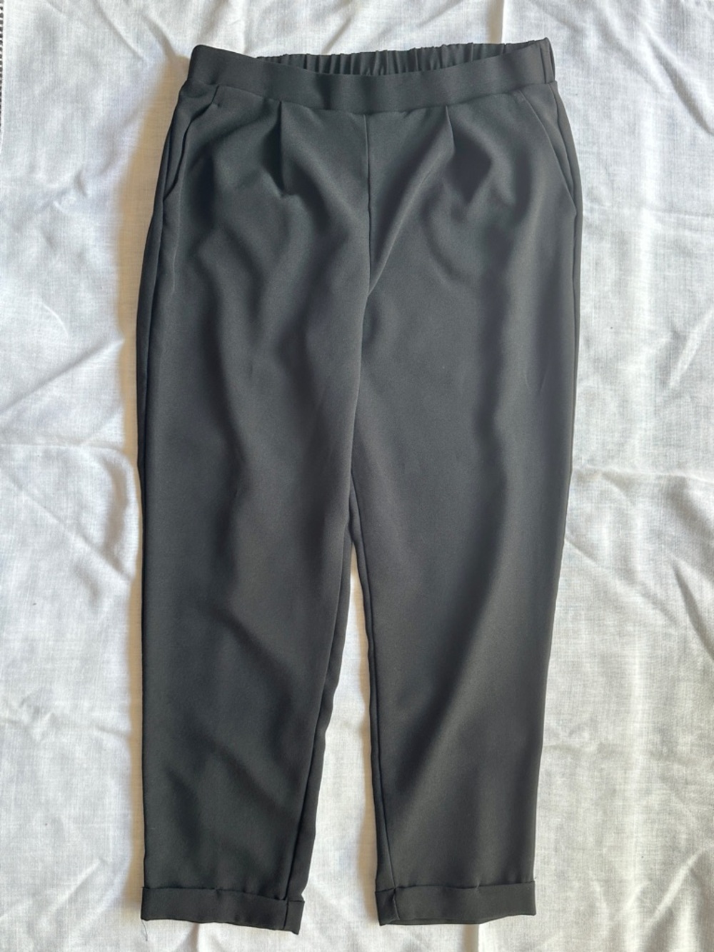 Tresics Black Elastic-Waist Dress Pants